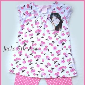 GREGGY GIRL 2T Cherries Tunic w Leggings NWT